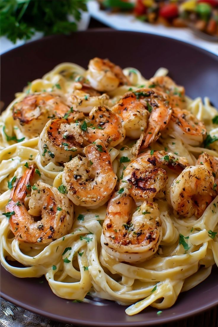 📕 Pasta 🍝 Cremosa Con Camarones 🍤